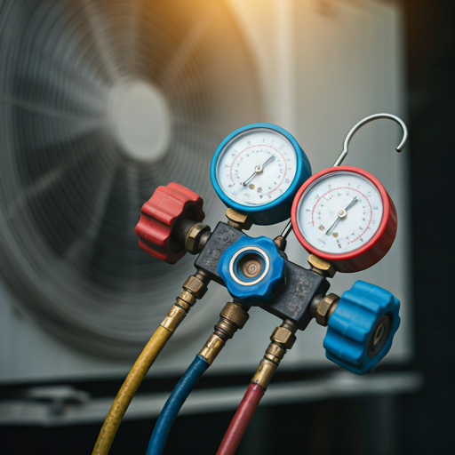 AC Servicing & Gas Refilling - EMOR Cooling expert HVAC technician at work